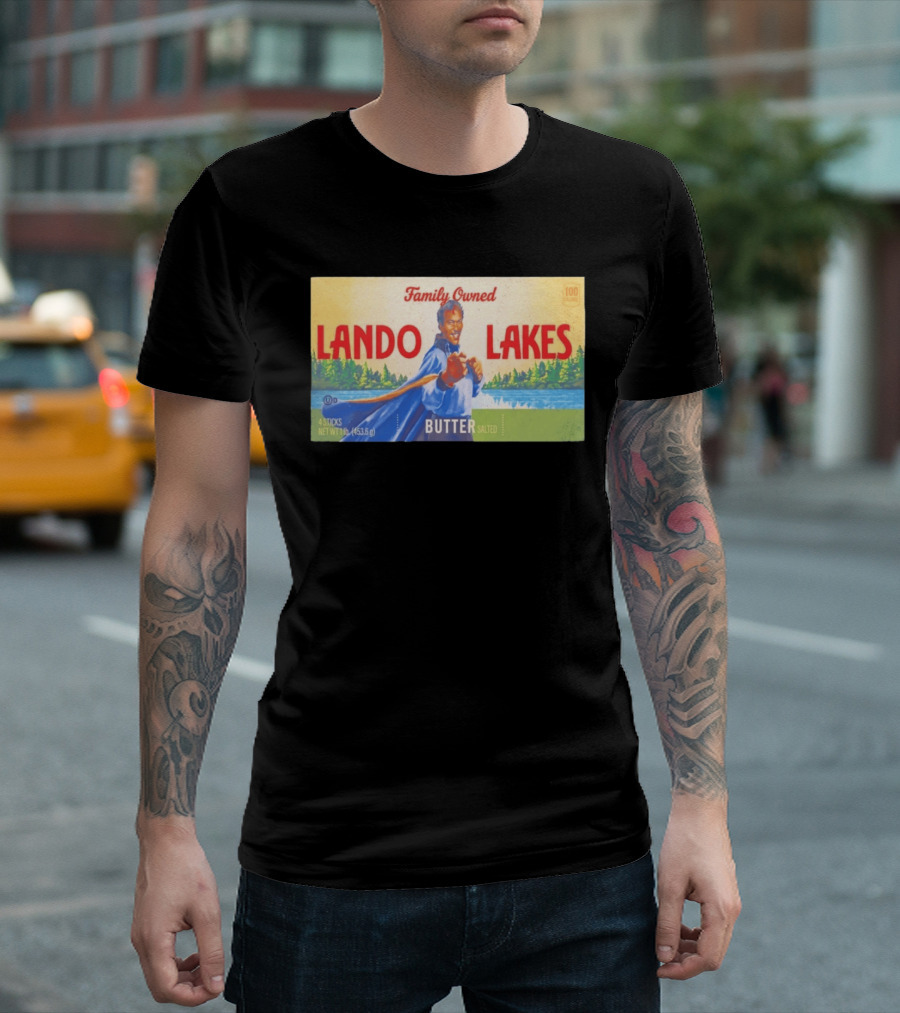 Family Owned Lando Lakes Butter Star Wars Mashup T-Shirt