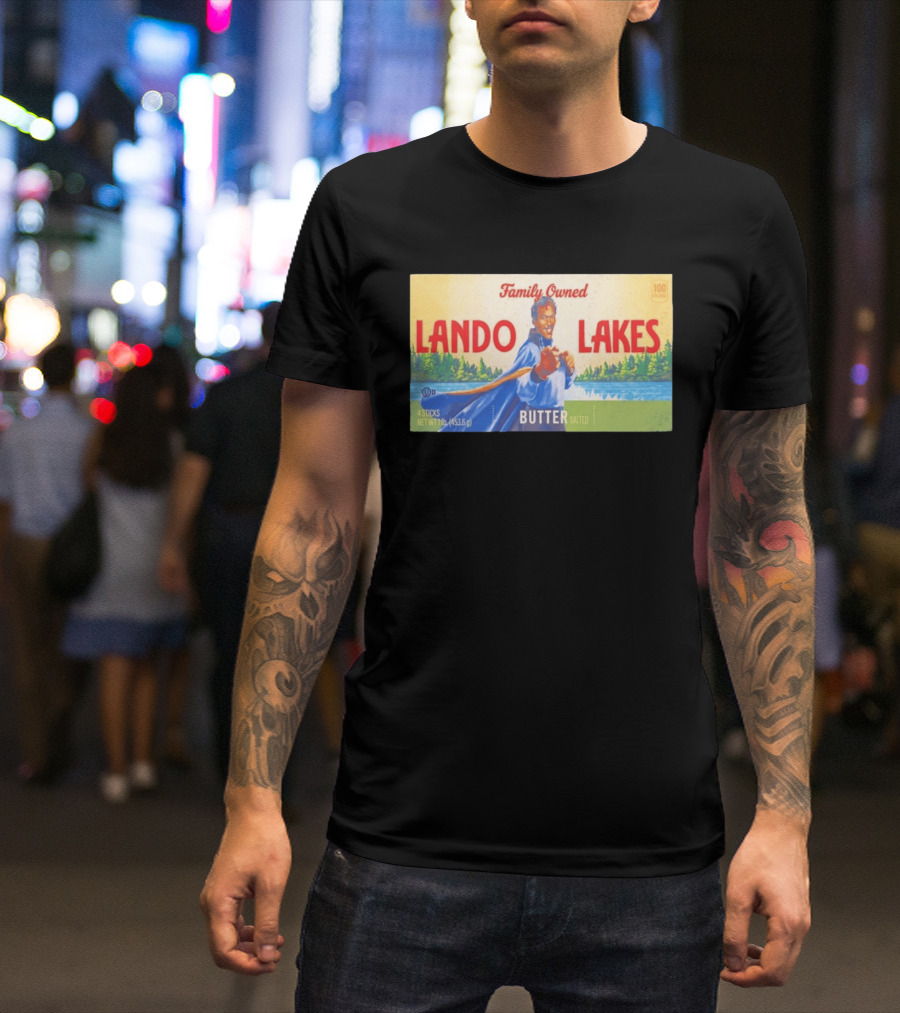 Family Owned Lando Lakes Butter Star Wars Mashup T-Shirt