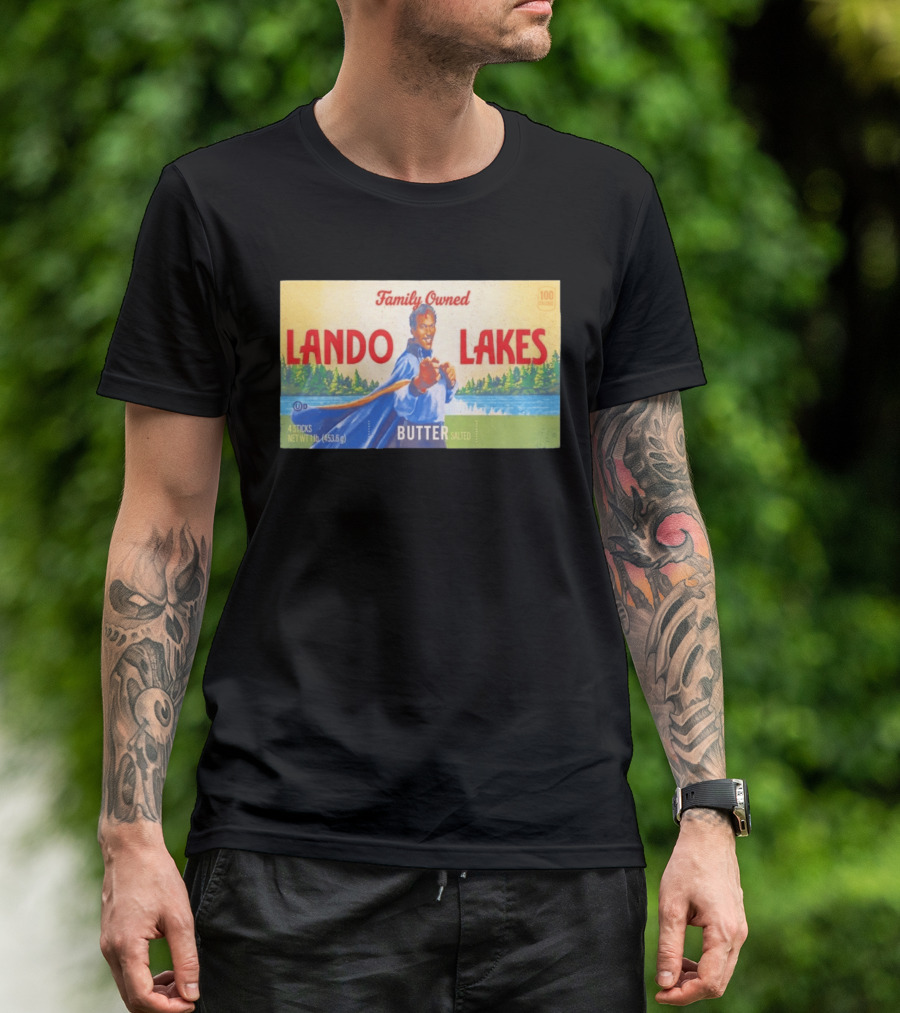 Family Owned Lando Lakes Butter Star Wars Mashup T-Shirt