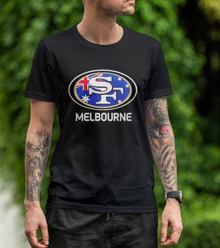 San Francisco 49ers Australia Melbourne Flag T-Shirt
