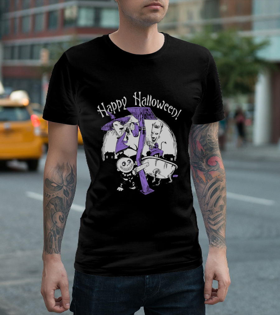 Happy Halloween Lock Shock And Barrel The Nightmare Before Christmas T-Shirt