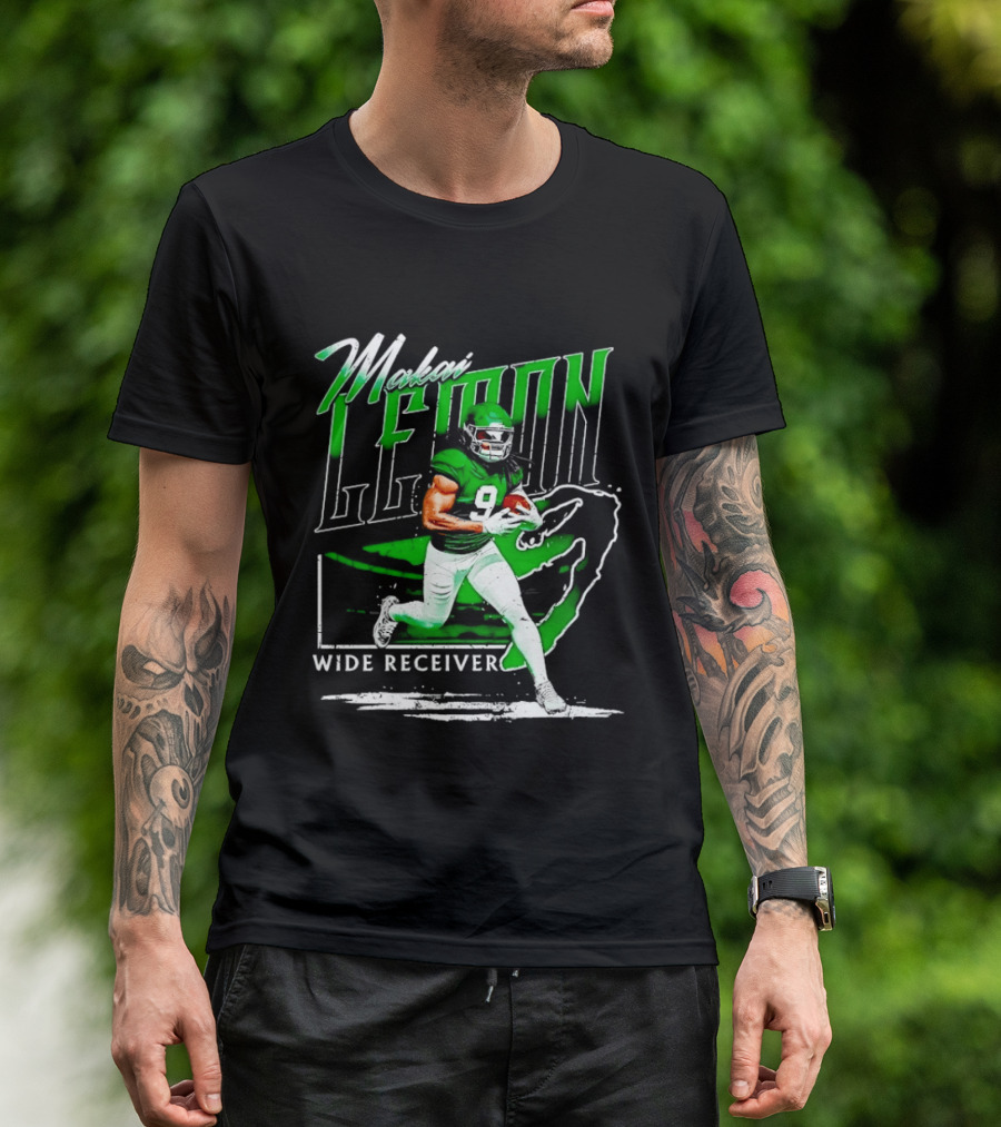 Makai Lemon New York Jets Wide Receiver 9 Football T-Shirt