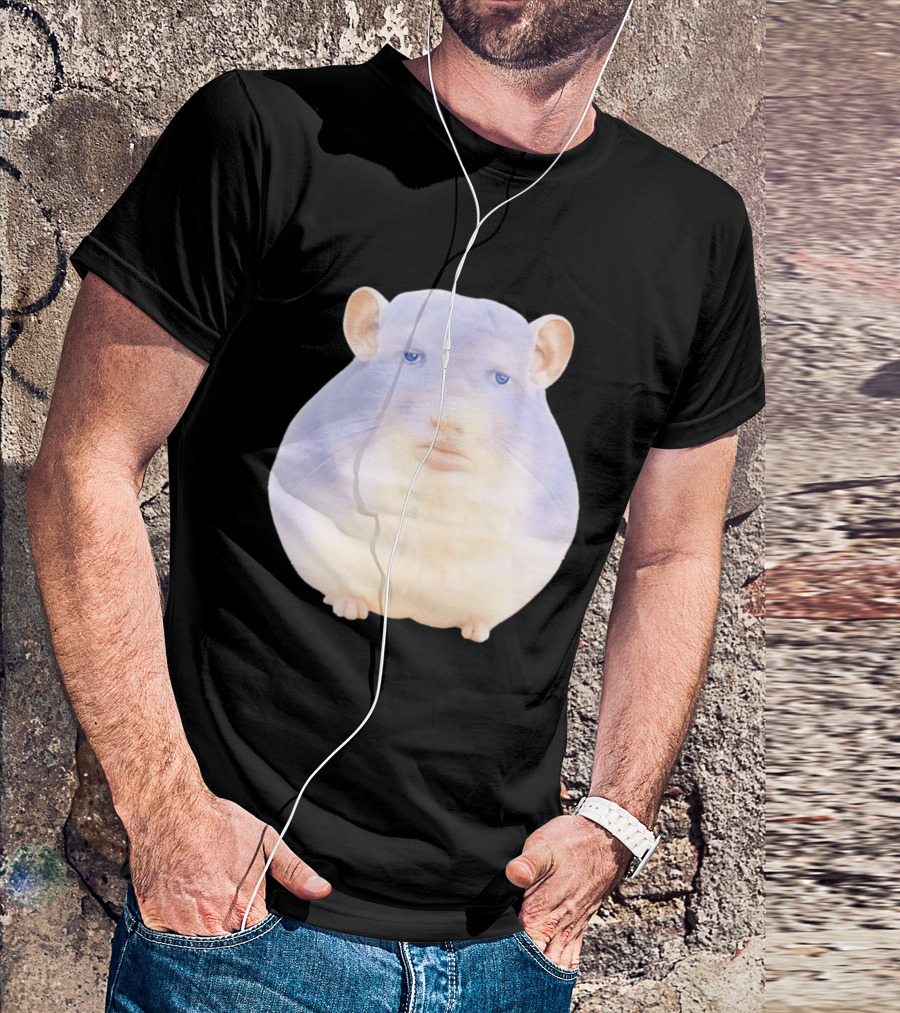 Surreal Chinchilla Human Face Hybrid Expression T-Shirt