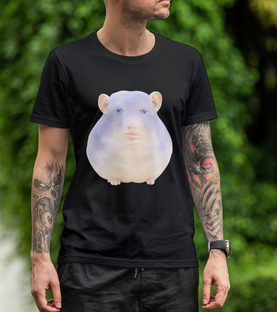 Surreal Chinchilla Human Face Hybrid Expression T-Shirt