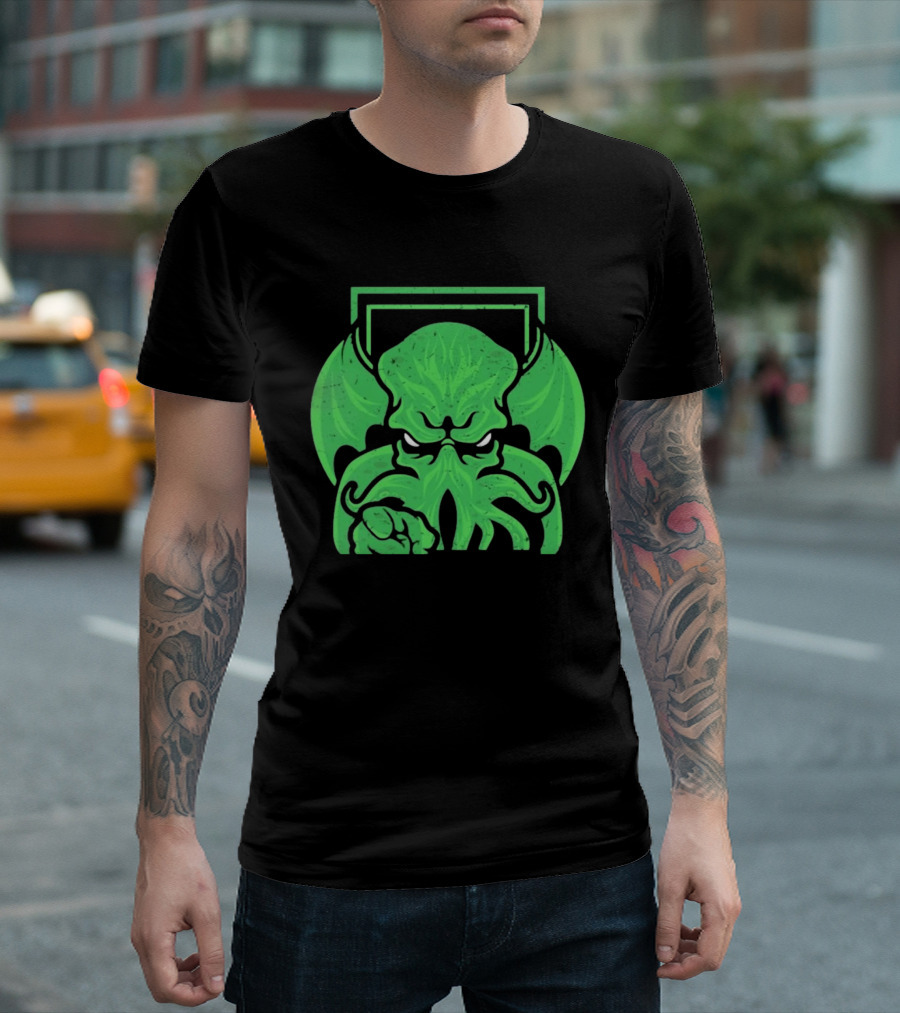 I Want Cthulhu YOU To Obey Commanding Green Creature T-Shirt
