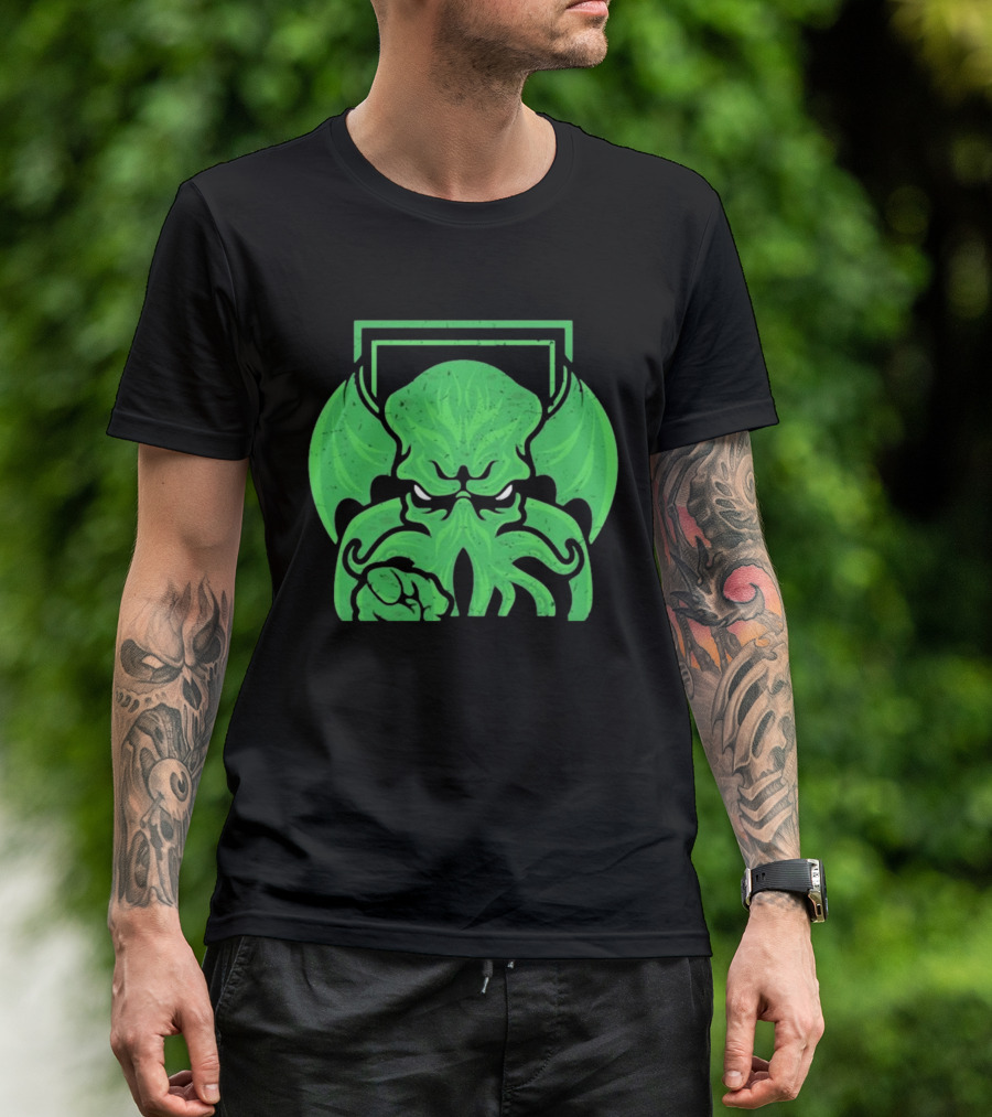 I Want Cthulhu YOU To Obey Commanding Green Creature T-Shirt