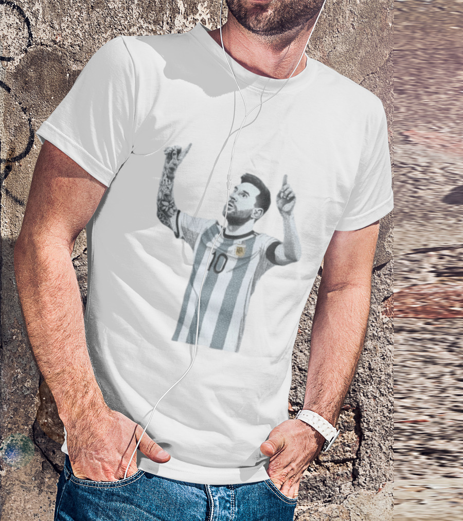 Argentina National Team Messi Number 10 Binary T-Shirt