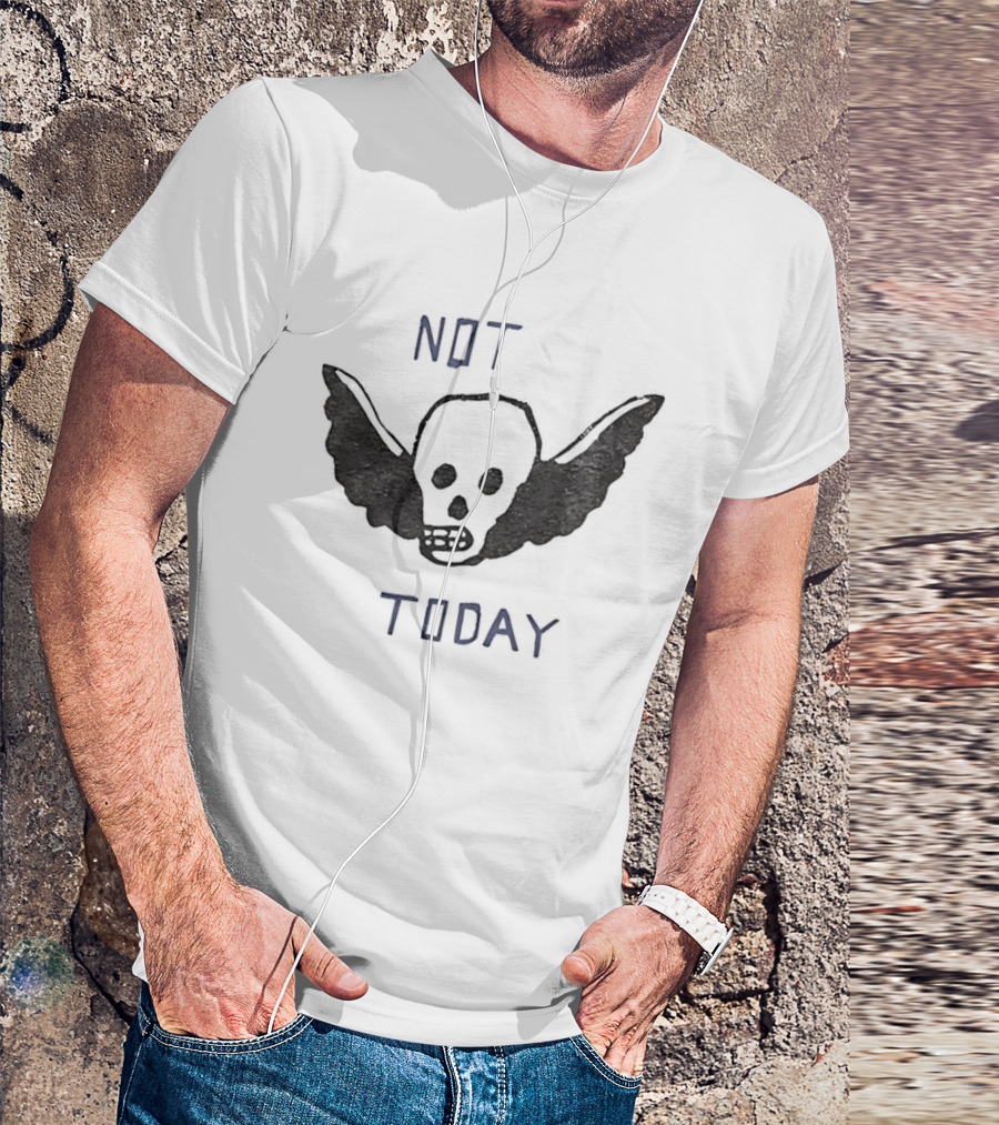 Not Today Winged Skull Gothic T-Shirt