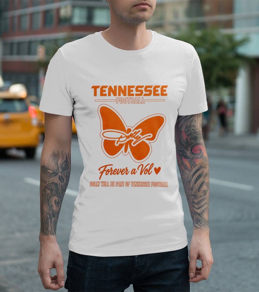 Tennessee Football Dolly Parton Forever A Vol Butterfly T-Shirt