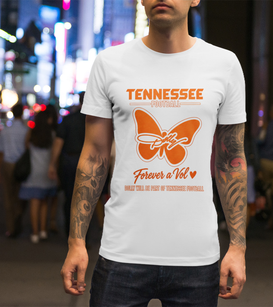 Tennessee Football Dolly Parton Forever A Vol Butterfly T-Shirt