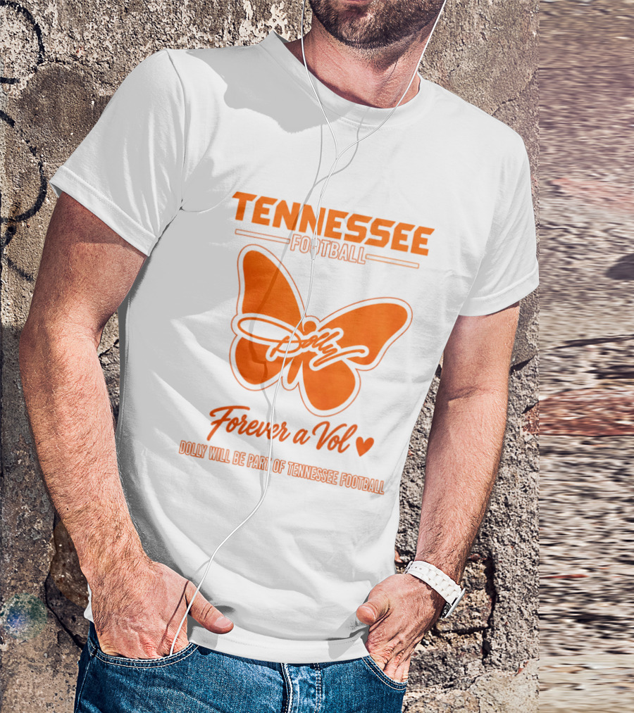 Tennessee Football Dolly Parton Forever A Vol Butterfly T-Shirt