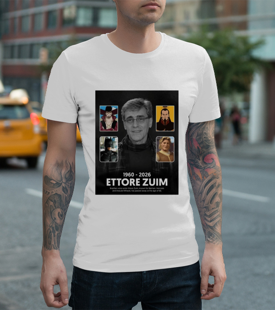 1960 2026 Ettore Zuim Batman Hercules Dracula Mihawk Voice Actor T-Shirt