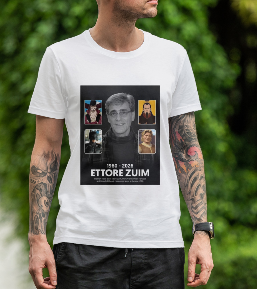1960 2026 Ettore Zuim Batman Hercules Dracula Mihawk Voice Actor T-Shirt