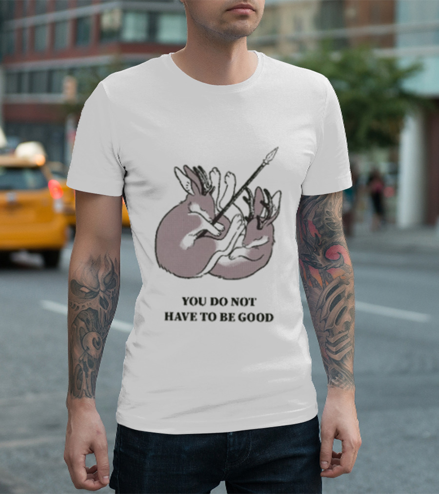 You Do Not Have To Be Good Jackalope Mary Oliver Antlers Arrow T-Shirt