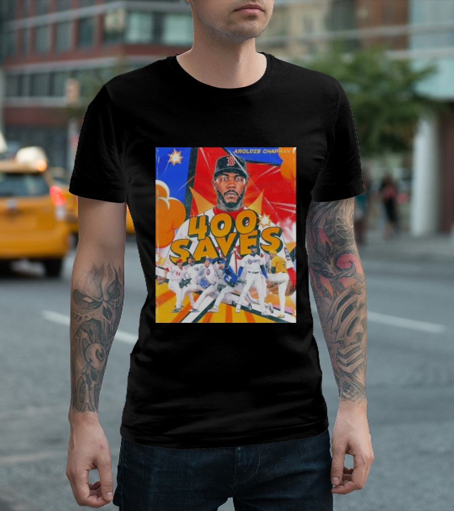 Aroldis Chapman MLB 400 Saves Record Pitcher Highlights T-Shirt