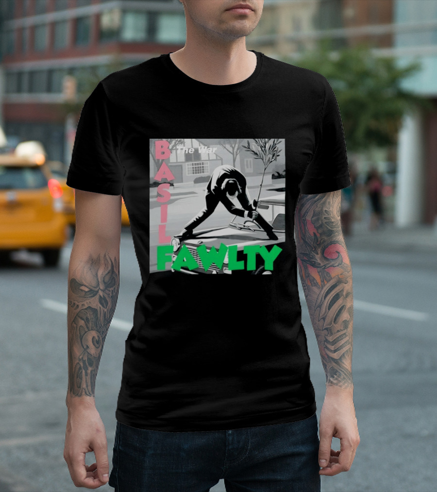 Basil Fawlty The War John Cleese British Comedy Iconic Scene T-Shirt