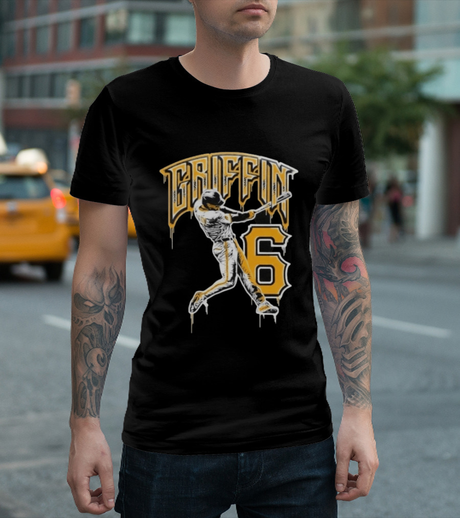 Konnor Griffin 6 Batting Baseball Pittsburgh Pirates T-Shirt