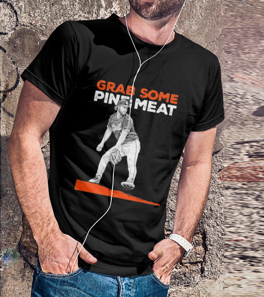 Grab Some Pine Meat SF Giants Mike Krukow Pitching T-Shirt