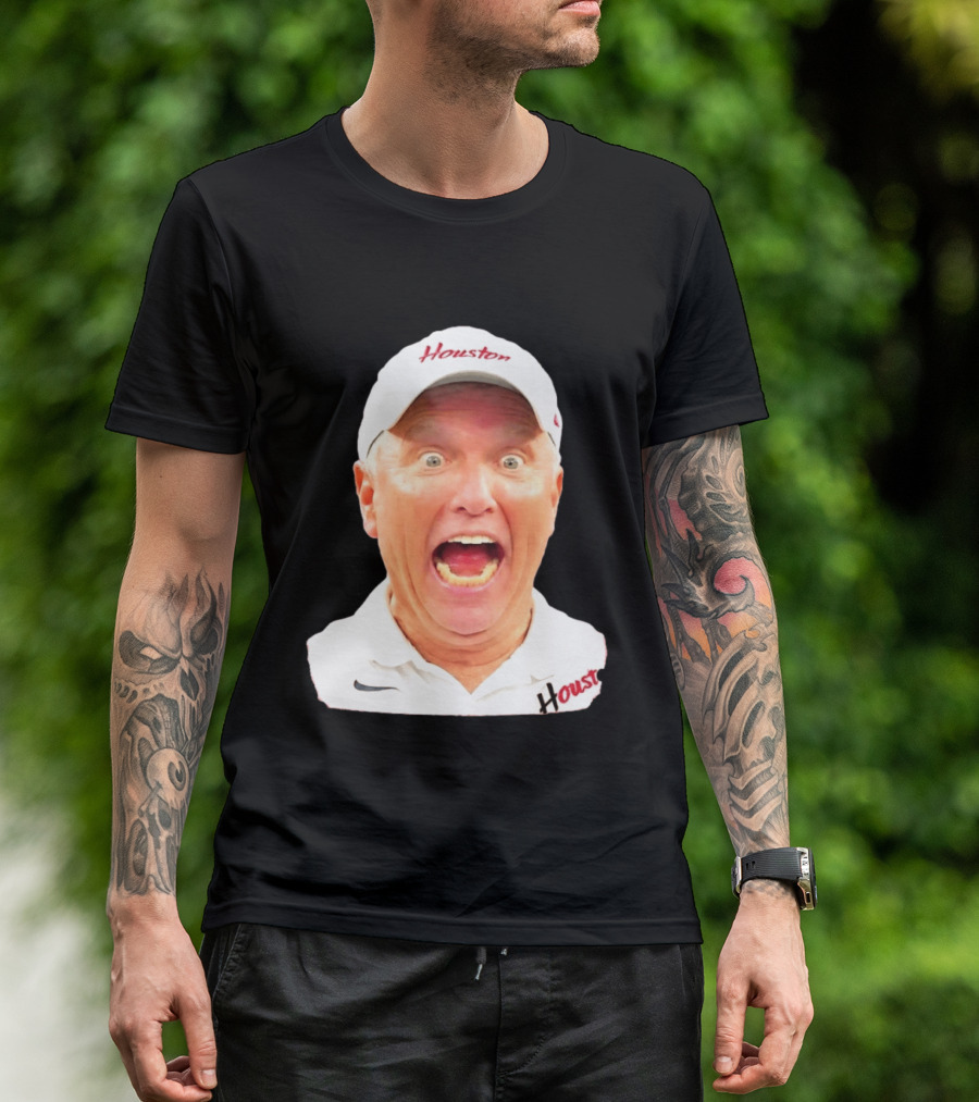 Dana Holgorsen Houston Cougars Coach Excited Expression College Football T-Shirt