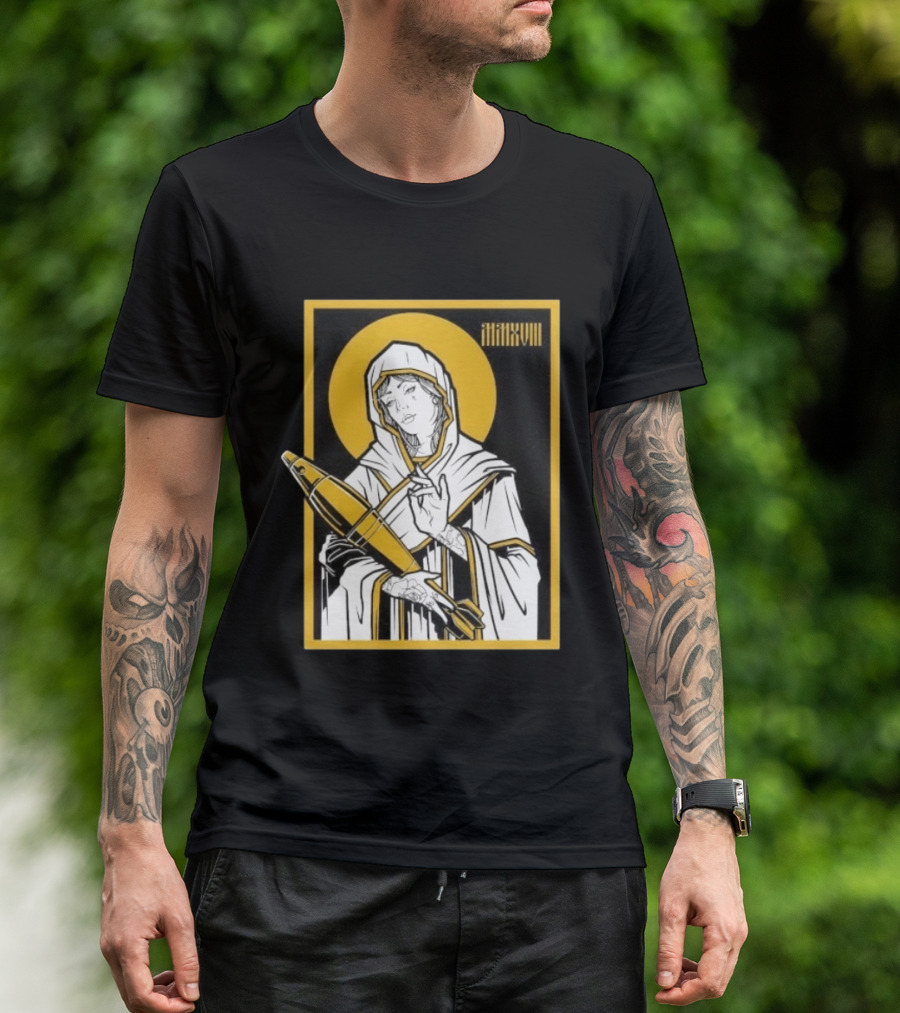 Mortar Mary MMXVIII Religious Iconography Halo And Missile T-Shirt