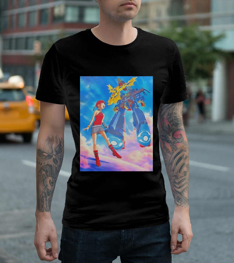 Dorothy Wayneright With The Big O Mecha From The Big O Anime Series T-Shirt