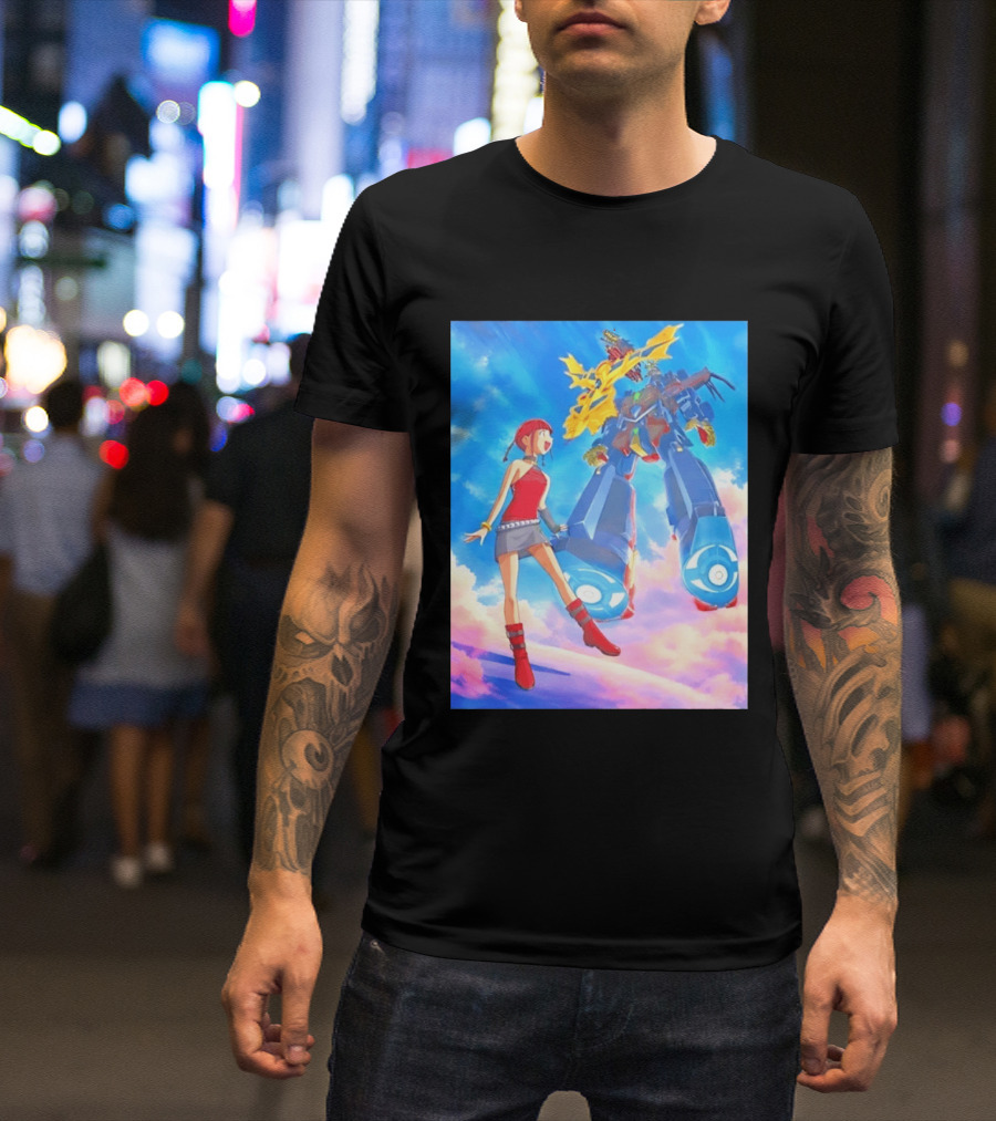 Dorothy Wayneright With The Big O Mecha From The Big O Anime Series T-Shirt