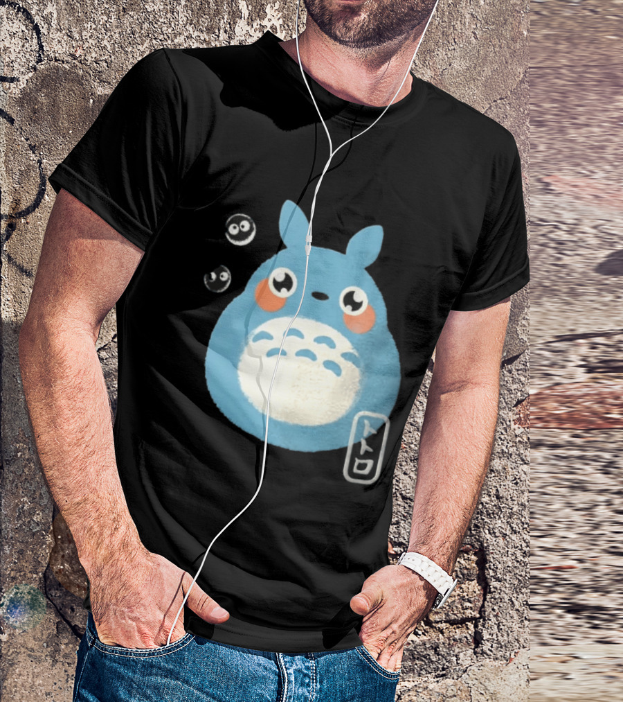 Totoro My Neighbor Totoro Blue Totoro With Soot Sprites T-Shirt