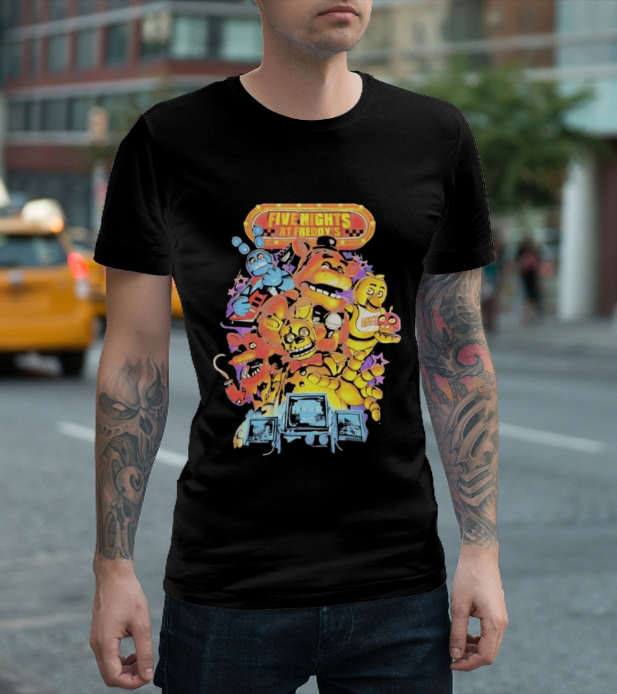 Five Nights At Freddy's Horror Nights 2023 Animatronic Characters T-Shirt