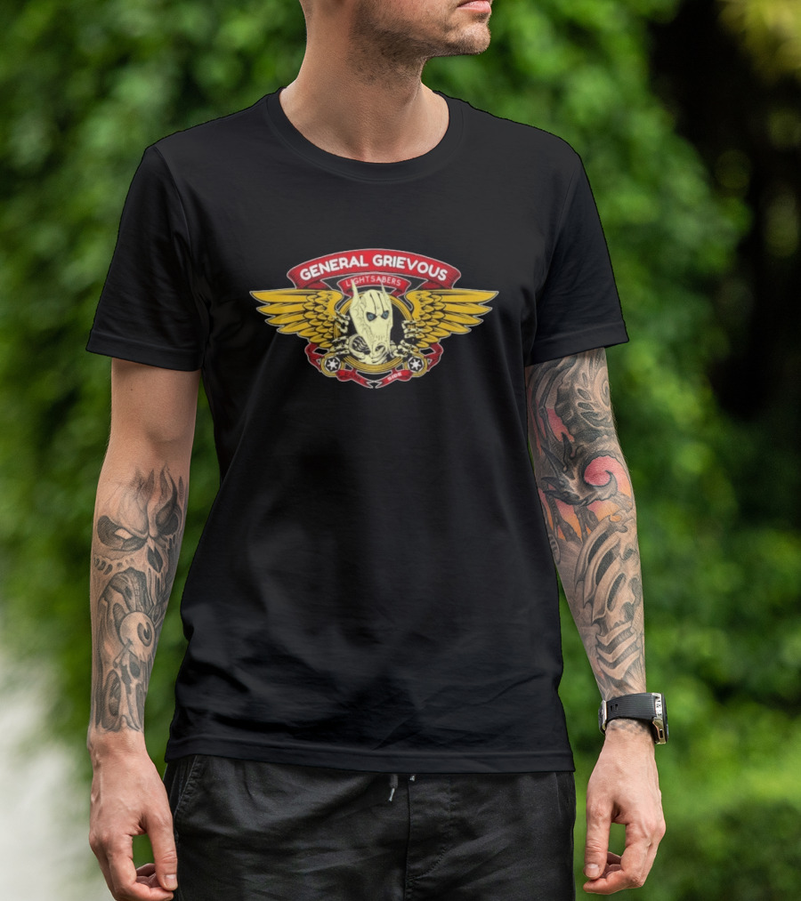 General Grievous Lightsabers Wings Dark Side Star Wars T-Shirt