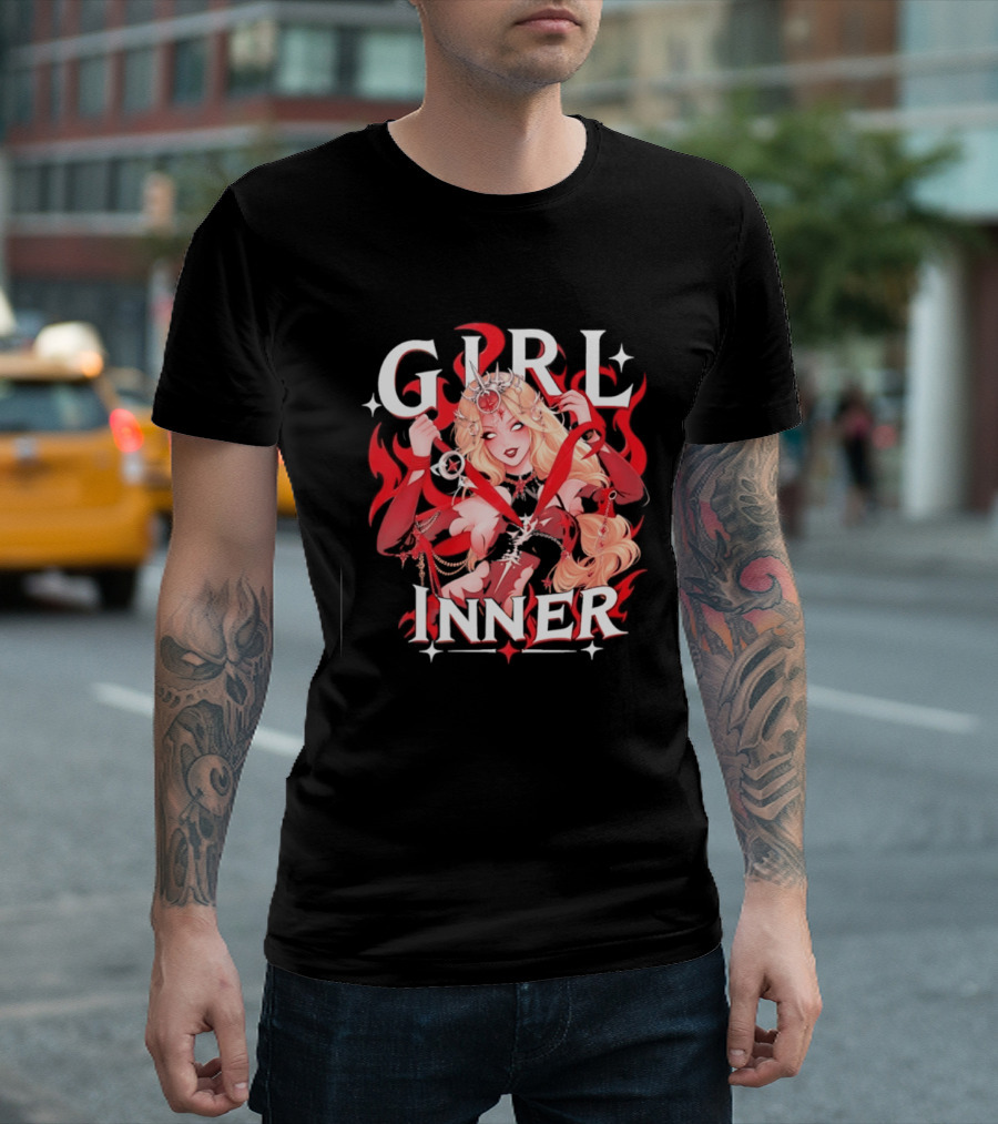 Girl Inner Gothic Fantasy Warrior Anime T-Shirt