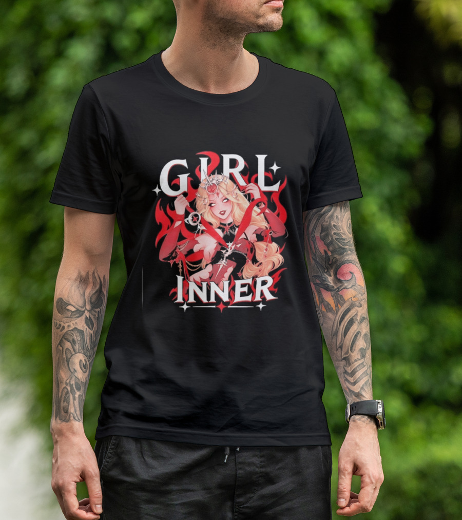 Girl Inner Gothic Fantasy Warrior Anime T-Shirt