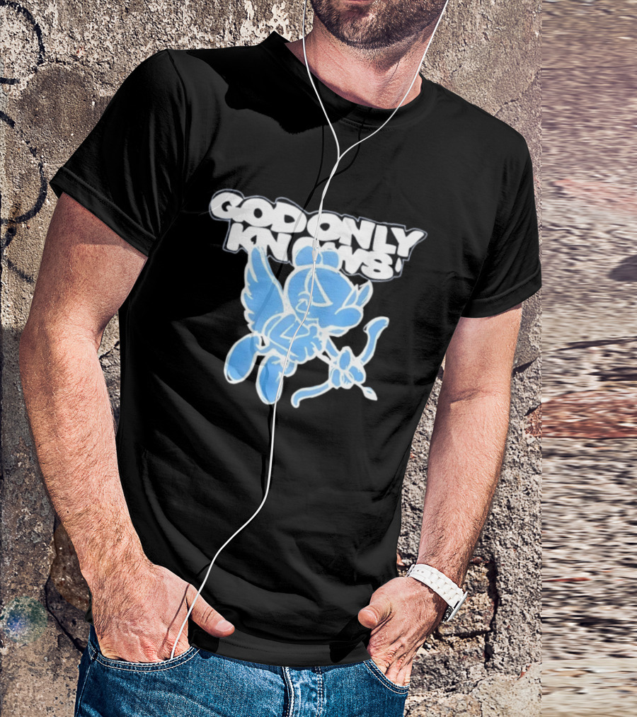 God Only Knows Blue Cupid Angel Streetwear T-Shirt