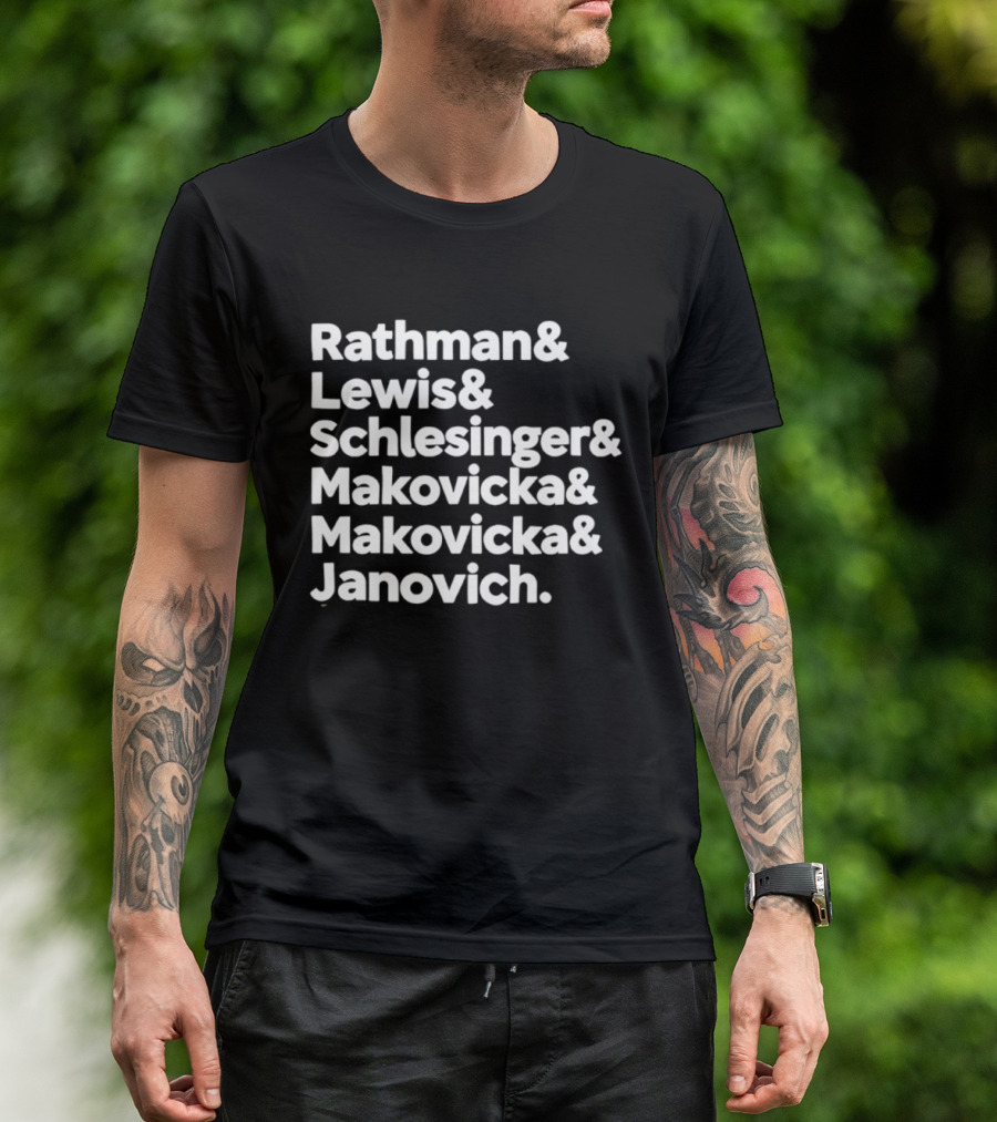 Rathman Lewis Schlesinger Makovicka Makovicka Janovich Nebraska Cornhuskers Fullback Legacy T-Shirt