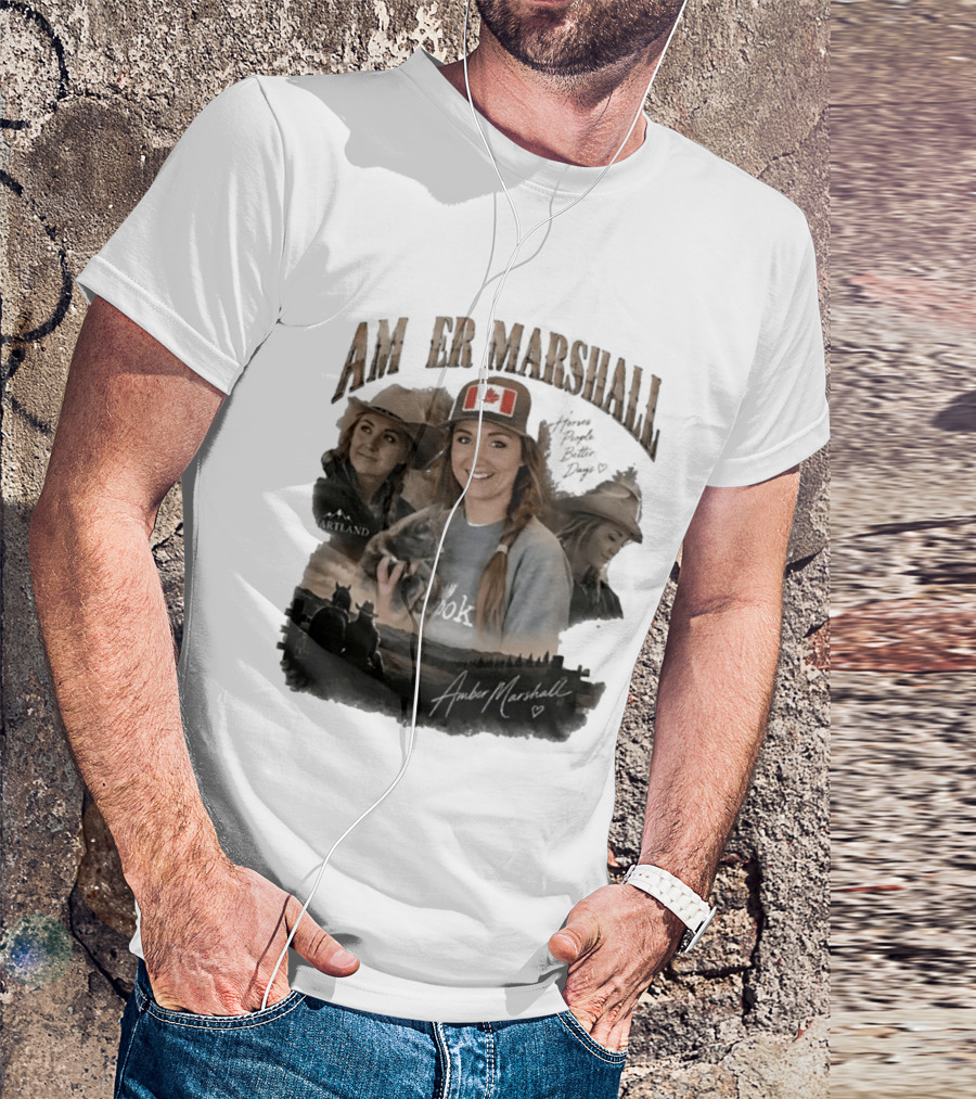 Amber Marshall Heartland Better Days Canadian Flag Retro Bootleg T-Shirt