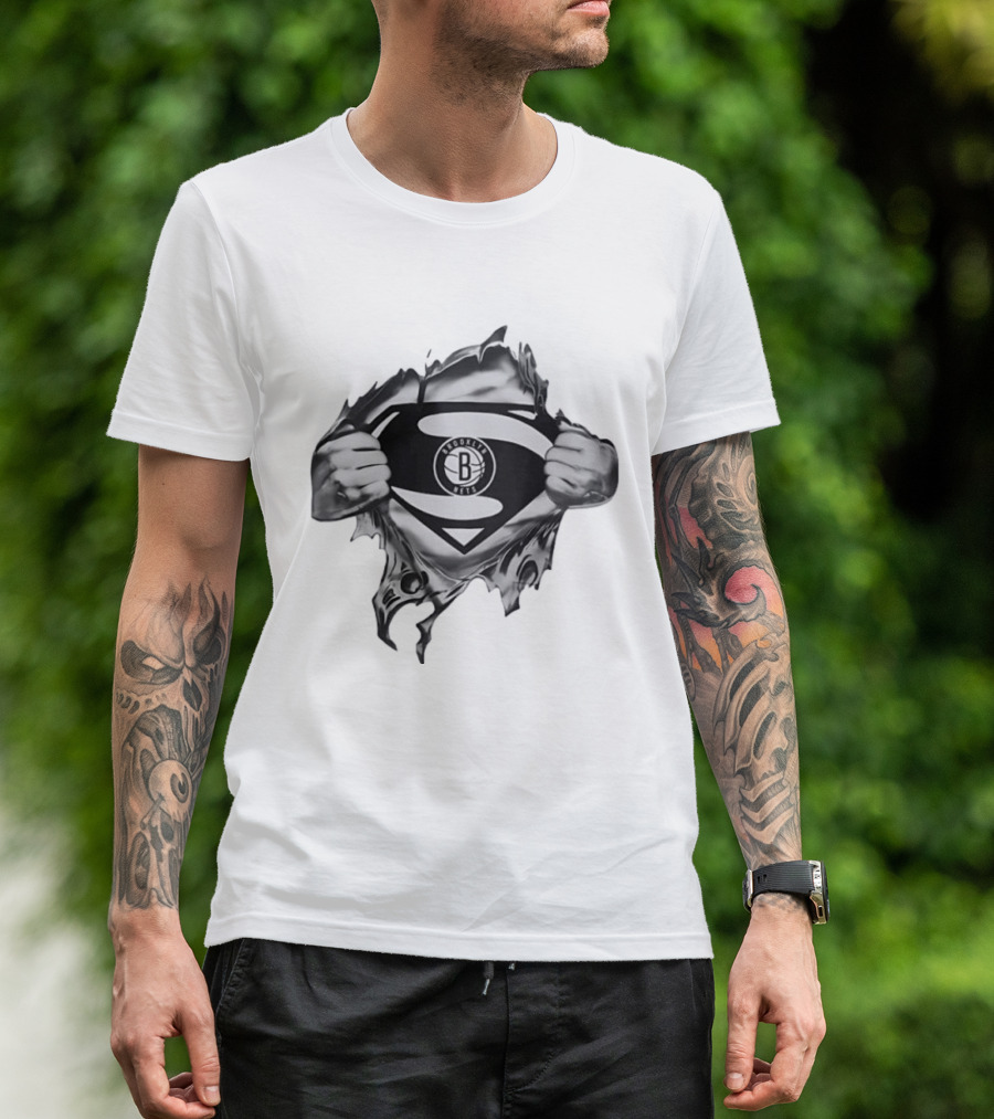 Brooklyn Nets Superman NBA Basketball Fan T-Shirt