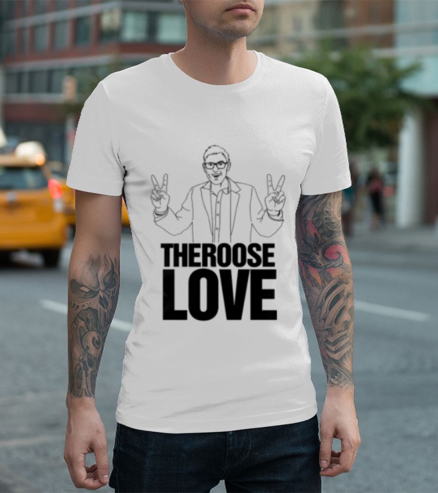 Choose Love Store Louis Theroux Choose Love Peace Sign Gesture T-Shirt