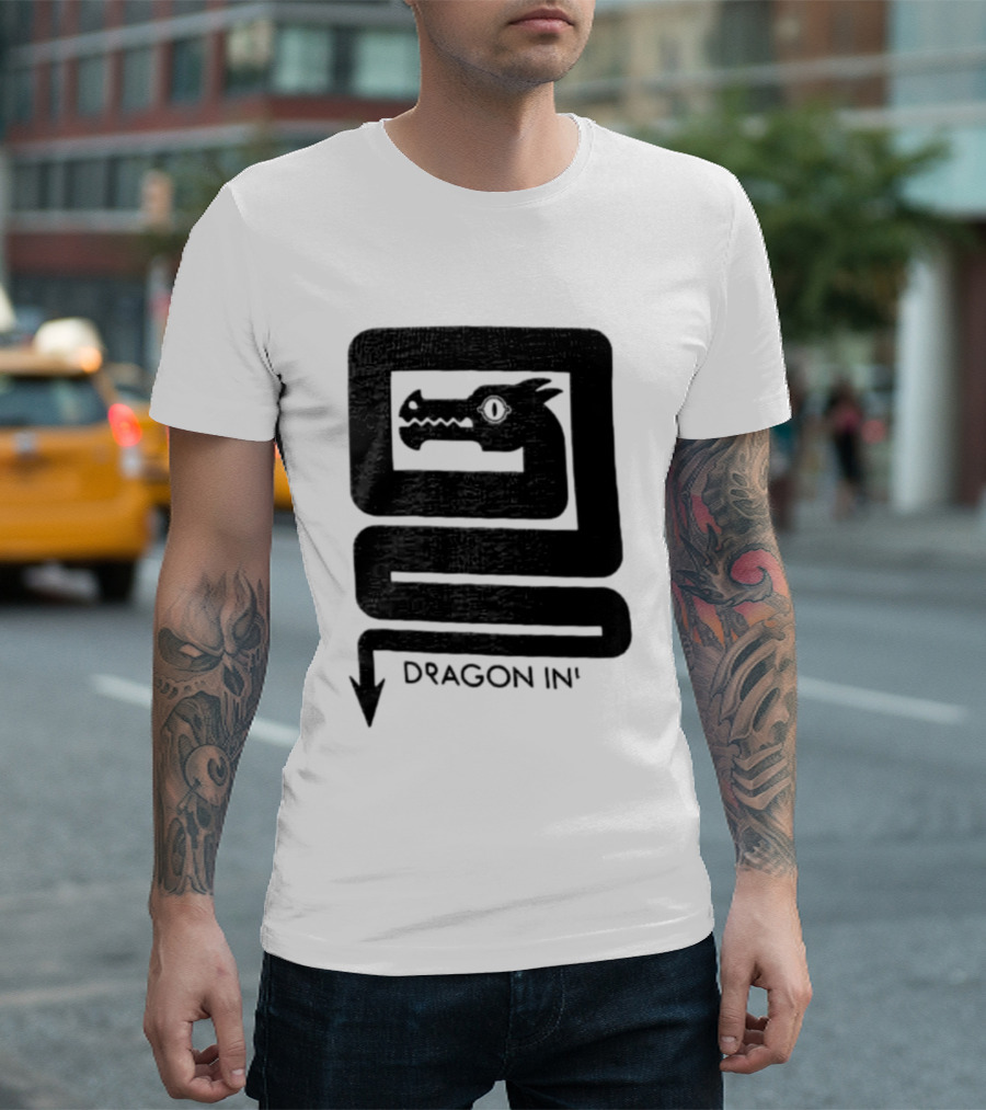 Dragon Ink Snake Head Mythical Creature T-Shirt