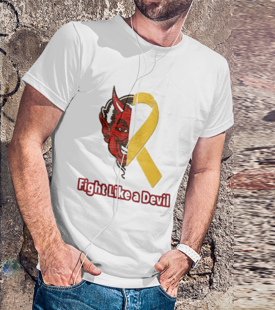 Fight Like A Devil EndChildhoodCancer Awareness Duke Blue Devils T-Shirt