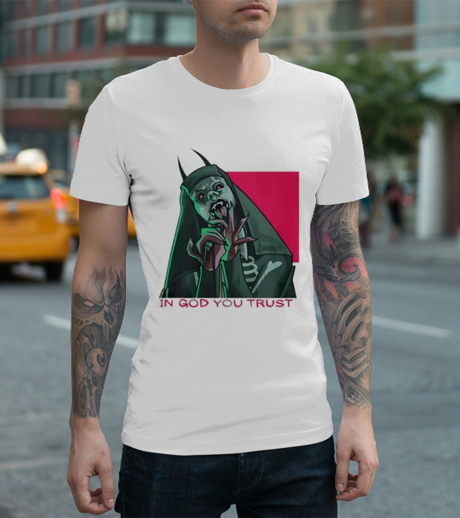 In God You Trust Demon Vocalist Metal Horror T-Shirt