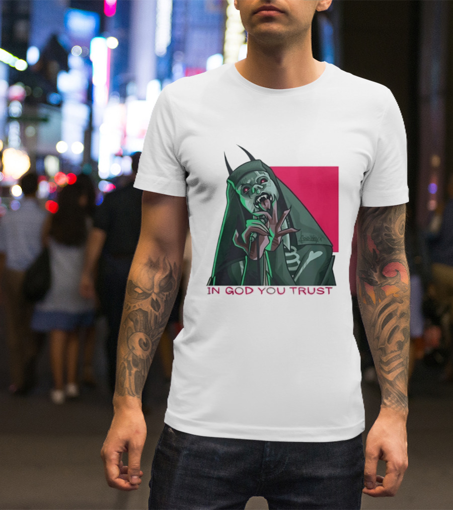 In God You Trust Demon Vocalist Metal Horror T-Shirt