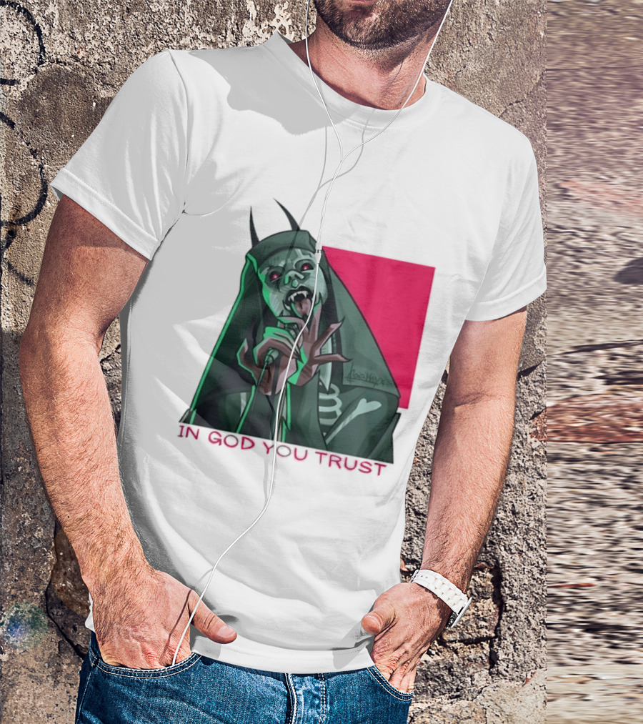 In God You Trust Demon Vocalist Metal Horror T-Shirt