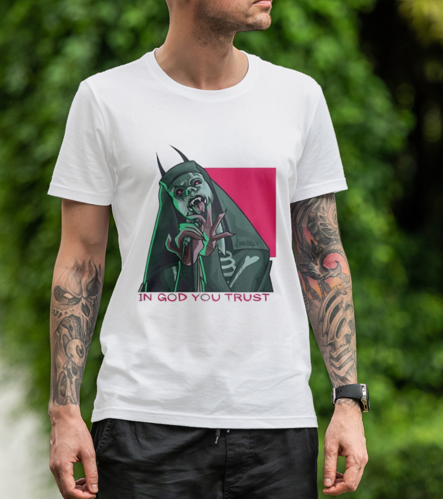 In God You Trust Demon Vocalist Metal Horror T-Shirt