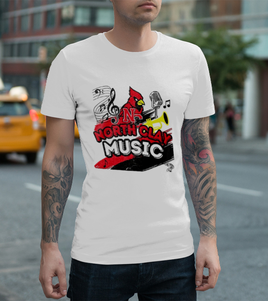 North Clay Cardinals Music Band Instrumental Ensemble T-Shirt