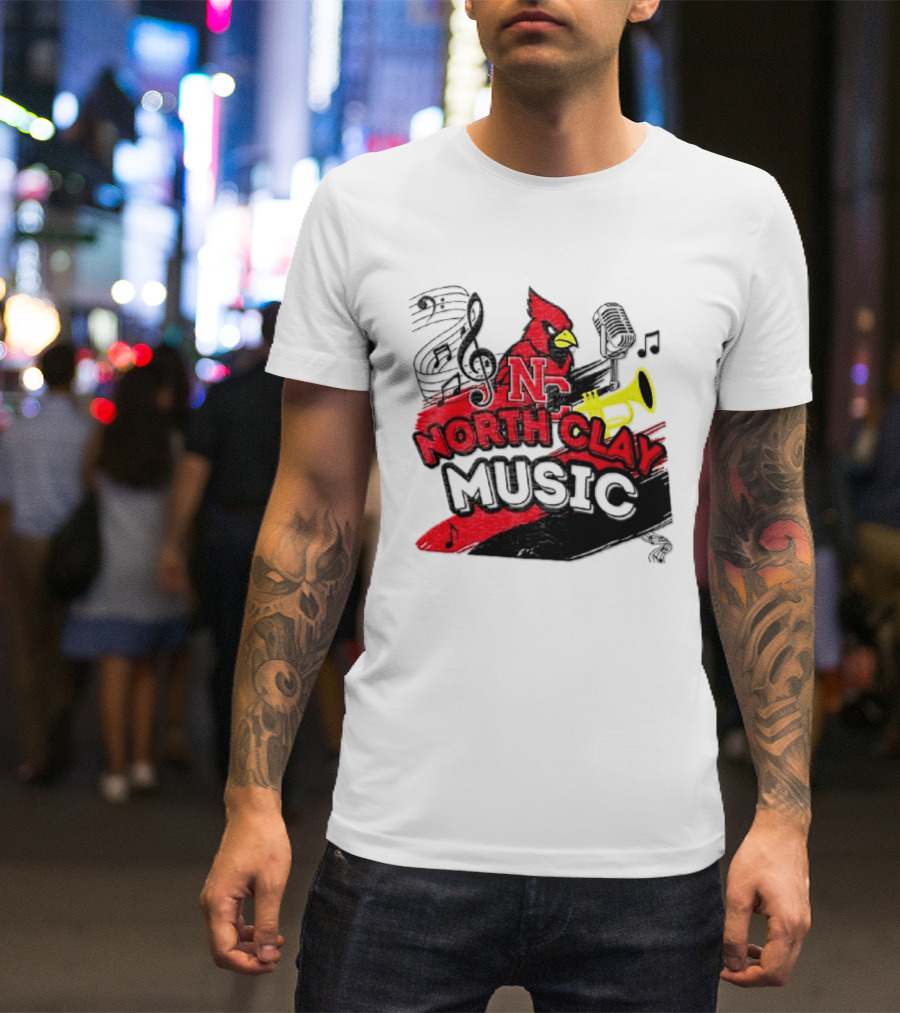 North Clay Cardinals Music Band Instrumental Ensemble T-Shirt