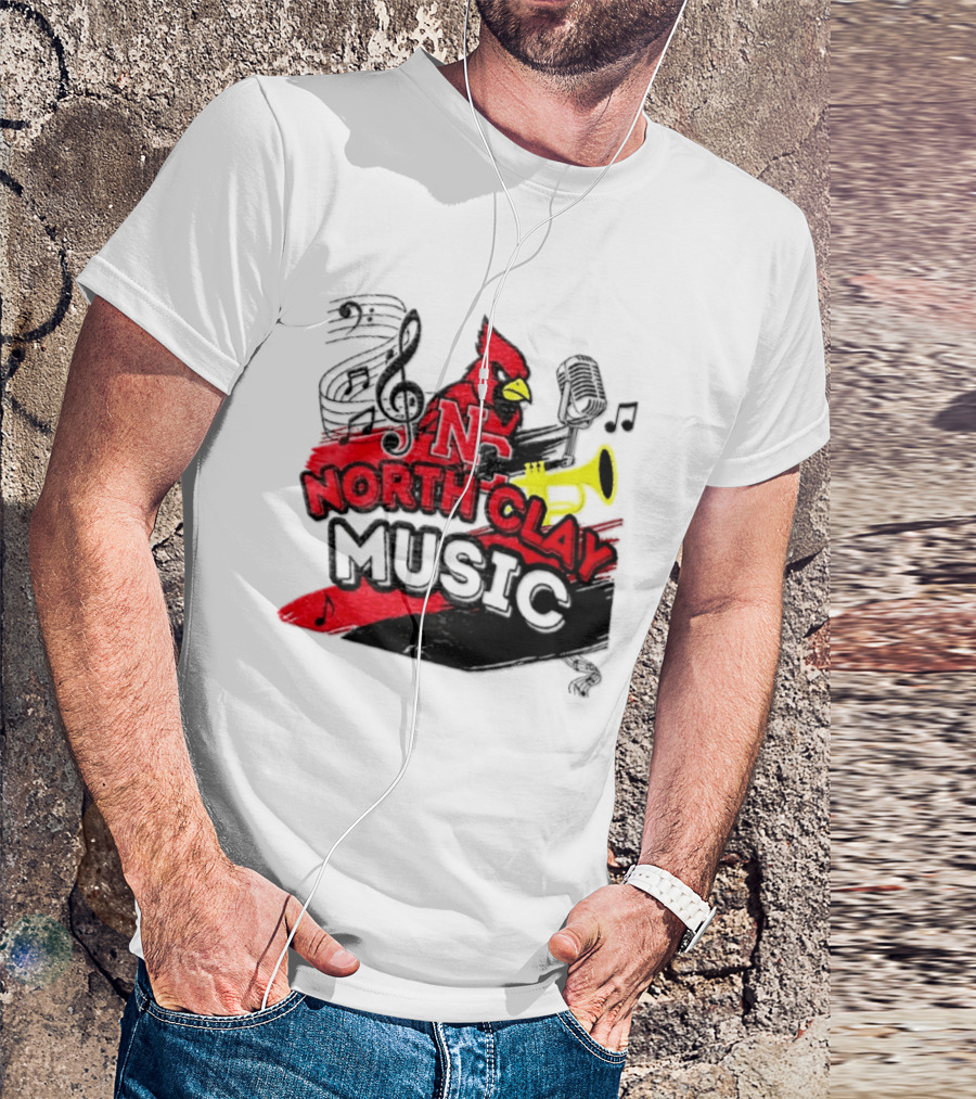 North Clay Cardinals Music Band Instrumental Ensemble T-Shirt