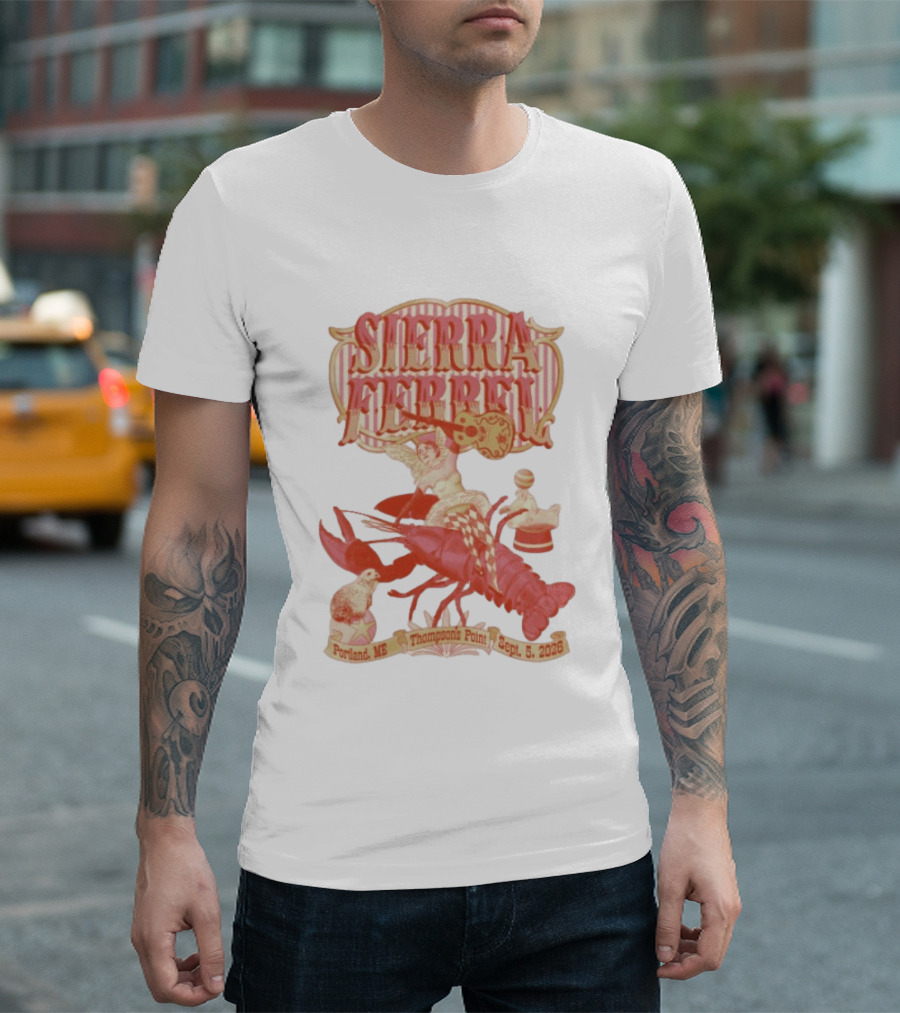 Sierra Ferrell Thompson's Point Portland ME September 5 2026 Vintage Lobster Event T-Shirt
