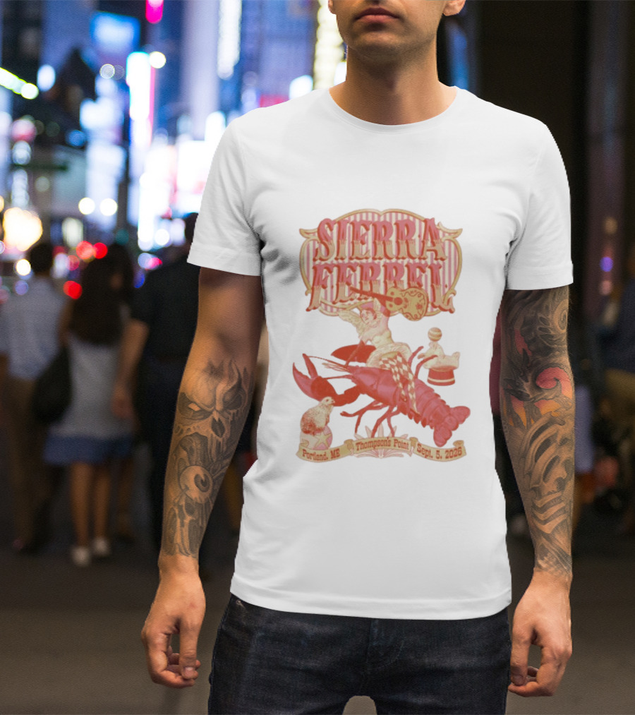 Sierra Ferrell Thompson's Point Portland ME September 5 2026 Vintage Lobster Event T-Shirt