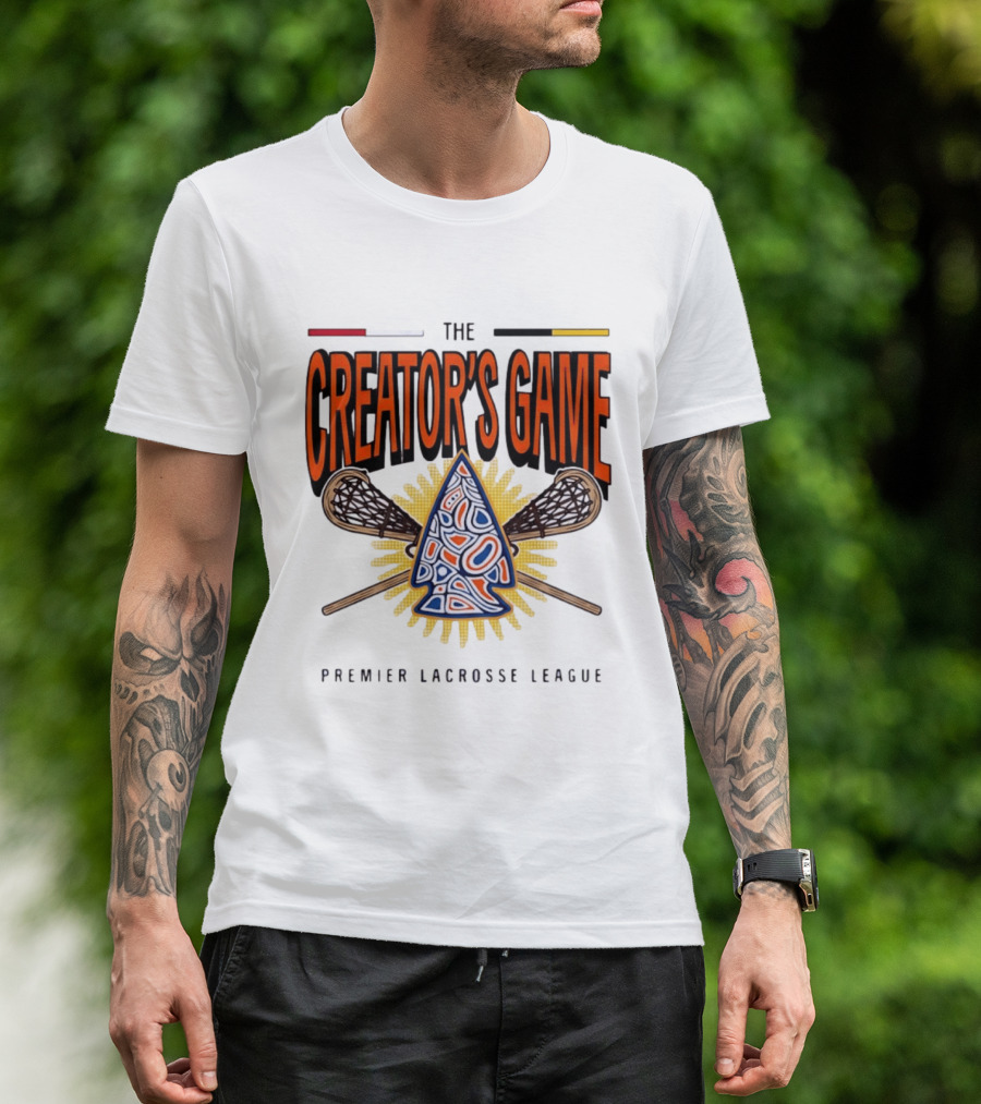 The Creator's Game Premier Lacrosse League Iconic Lacrosse Sticks T-Shirt