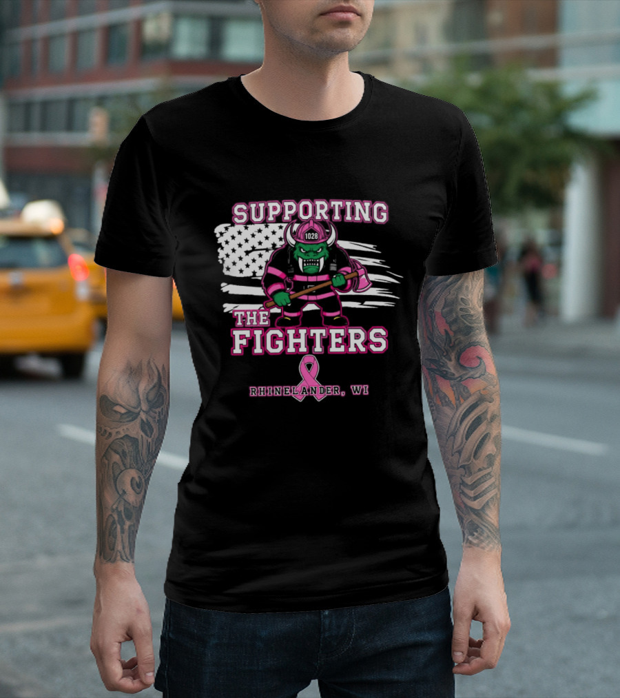 Rhinelander WI Supporting The Fighters Pink Ribbon 2026 T-Shirt