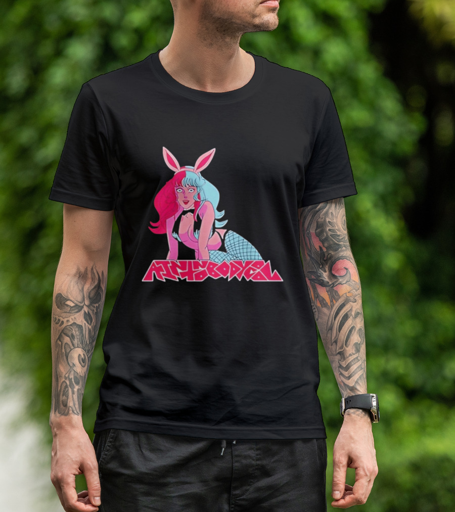 Ain't Nobody Anime Aesthetic Bunny Girl Vibrant Neon T-Shirt